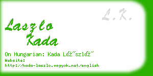 laszlo kada business card